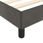 vidaXL Cadre de lit avec tête de lit gris foncé 120x190 cm velours