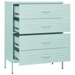 vidaXL Commode Vert menthe 80x35x101 5 cm Acier