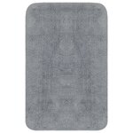 vidaXL Tapis de salle de bain 2 Pièces Tissu Gris