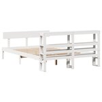 vidaXL Cadre de lit sans matelas blanc 150x200 cm bois de pin massif
