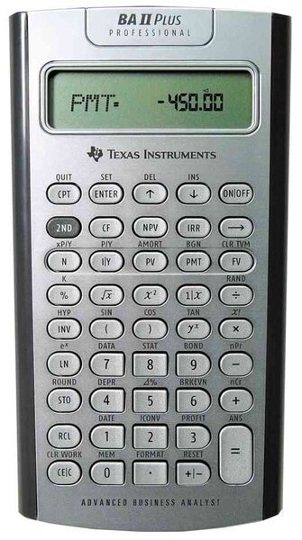 calculatrice financière TI-BA II Plus Prof TEXAS INSTRUMENTS