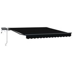 vidaXL Auvent Rétractable Manuel avec LED Noir 350x250 cm