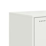 vidaXL Meuble TV blanc 100 5x39x43 5 cm acier laminé à froid
