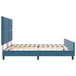 Cadre de lit vidaXL Bleu foncé 180x200 cm Velours