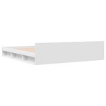 vidaXL Cadre de lit avec tiroirs blanc 200x200 cm bois d'ingénierie