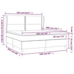 vidaXL Sommier à lattes de lit avec matelas Noir 160x200 cm Tissu