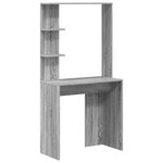 vidaXL Bureau avec rangement Gris Sonoma Bois d'ingénierie