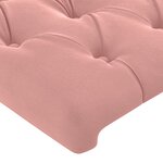 vidaXL Tête de lit à LED Rose 147x16x78/88 cm Velours