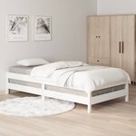 vidaXL Lit empilable sans matelas blanc 100x200 cm bois de pin massif