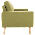 vidaXL Canapé à 2 places Vert Tissu