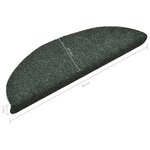 vidaXL Tapis d'escalier autocollants 15 Pièces Vert 56x17x3 cm Aiguilleté
