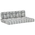vidaXL Coussin de canapé palette Gris Tissu Patchwork