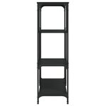 vidaXL Bibliothèque noir 81x36x115 cm bois d'ingénierie et acier