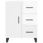 vidaXL Buffet Blanc brillant 69 5x34x90 cm Bois d'ingénierie