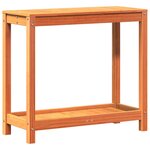 vidaXL Table de rempotage avec étagère cire marron bois massif de pin