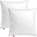 2 oreillers à mémoire de forme matelassés 60 x 60 cm - Blanc
