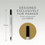 Recharge rollerball Z41 Pointe Moyenne 0 7 mm Noire x 3 PARKER