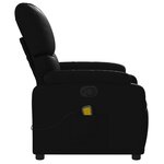 vidaXL Fauteuil de massage inclinable Noir Similicuir