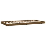 vidaXL Cadre de lit Marron miel 100x200 cm Bois de pin massif