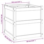vidaXL Jardinière d'extérieur 60x60x60 cm bois de pin imprégné
