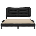 vidaXL Cadre de lit avec LED sans matelas noir et blanc 140x200 cm