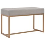 vidaXL Banc 80 cm Gris Velours