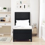 Lit Box Spring vidaXL avec Matelas & LED Noir 80x200 cm Tissu