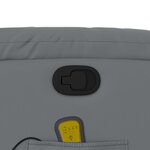 vidaXL Fauteuil de massage inclinable Gris Similicuir
