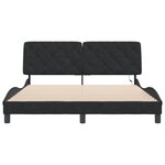 vidaXL Cadre de lit avec LED sans matelas noir 160x200 cm velours