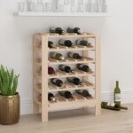vidaXL Casier à vin 61 5x30x82 cm Bois de pin massif