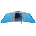 vidaXL Tente familiale à dôme 12 personnes bleu imperméable