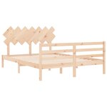 vidaXL Cadre de lit sans matelas 140x200 cm bois massif