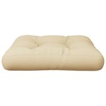 vidaXL Coussin de palette beige 60x60x12 cm tissu