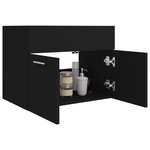 vidaXL Armoire d'évier Noir 60x38 5x46 cm Aggloméré