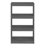 vidaXL Bibliothèque/Séparateur de pièce Gris 60x30x103 5 cm Pin massif