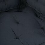 Coussin de canapé palette vidaXL avec accoudoirs et dossier en tissu gris anthracite