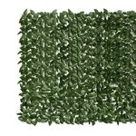 vidaXL Écran de balcon avec feuilles vert foncé 300x150 cm