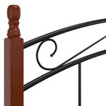 vidaXL Cadre de lit sans matelas noir métal bois chêne 180x200 cm