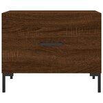 vidaXL Tables basses 2 Pièces chêne marron 50x50x40 cm bois d'ingénierie