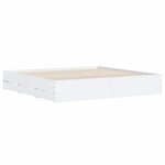 vidaXL Cadre de lit avec tiroirs sans matelas blanc 180x200 cm