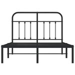 vidaXL Cadre de lit métal sans matelas avec tête de lit noir 120x190cm