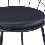 vidaXL Chaises à manger similicuir lot de 4 noir acier
