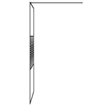 vidaXL Paroi de douche Noir 100x195 cm Verre ESG transparent
