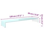 vidaXL Meuble TV/Support pour moniteur 120x30x13 cm verre vert