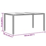 vidaXL Ensemble à manger de jardin coussins 7Pièces Noir Résine tressée