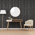 vidaXL Panneaux muraux 24 Pièces noir 50x50 cm XPS 6 m² pierre