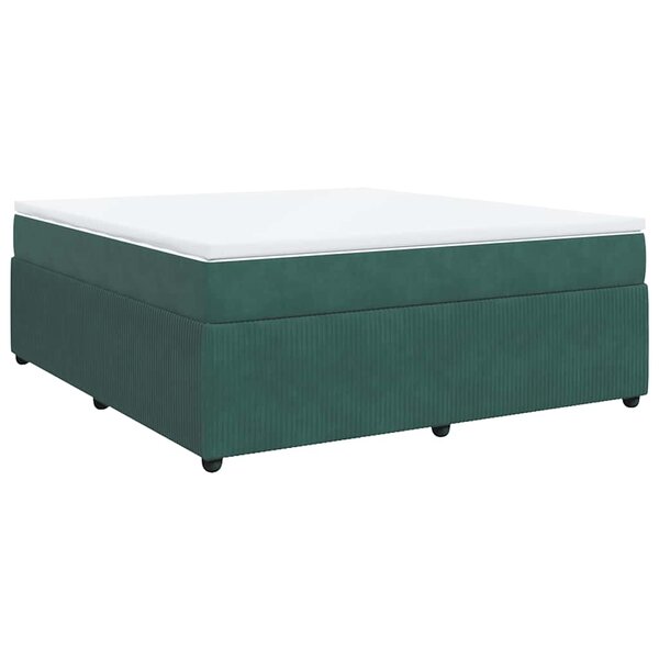 vidaXL Sommier à lattes de lit et matelas Vert foncé 180x200cm Velours