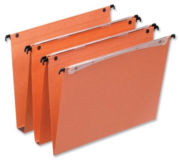 Boîte de 25 dossiers suspendus en kraft Orange pour tiroir Dual fond 30 mm ESSELTE