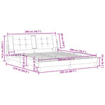 vidaXL Cadre de lit sans matelas gris 200x200 cm similicuir