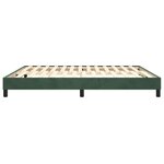 vidaXL Cadre de lit sans matelas vert foncé 160x200 cm velours